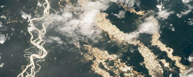Un astronauta de la Estación Espacial Internacional (ISS, por sus siglas en inglés) de la Expedición 64 tomó una fotografía de numerosos pozos de prospección de oro en el este de Perú.

Los hoyos, generalmente ocultos a la vista de un astronauta por la capa de nubes o fuera del punto de destello del Sol, se destacan brillantemente en esta imagen debido a la […]